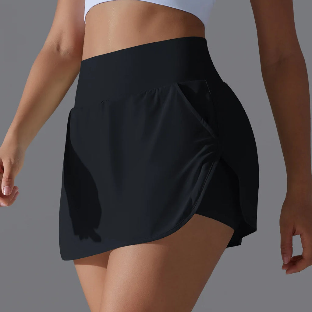 Falda de tenis para mujer con bolsillos, pantalones cortos, faldas atléticas para Yoga, faldas deportivas transpirables para bádminton y Golf, faldas deportivas para entrenamiento