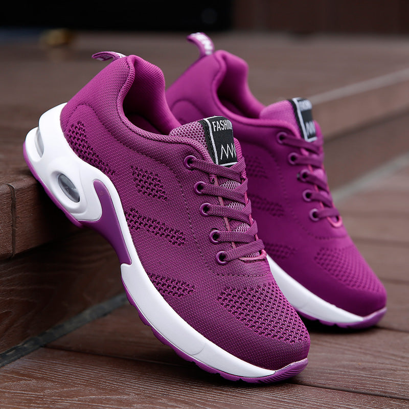 Zapatillas de deporte informales con plataforma para mujer, zapatos de malla transpirables para correr, Tenis deportivos gruesos de verano, zapatos vulcanizados de lujo 2024