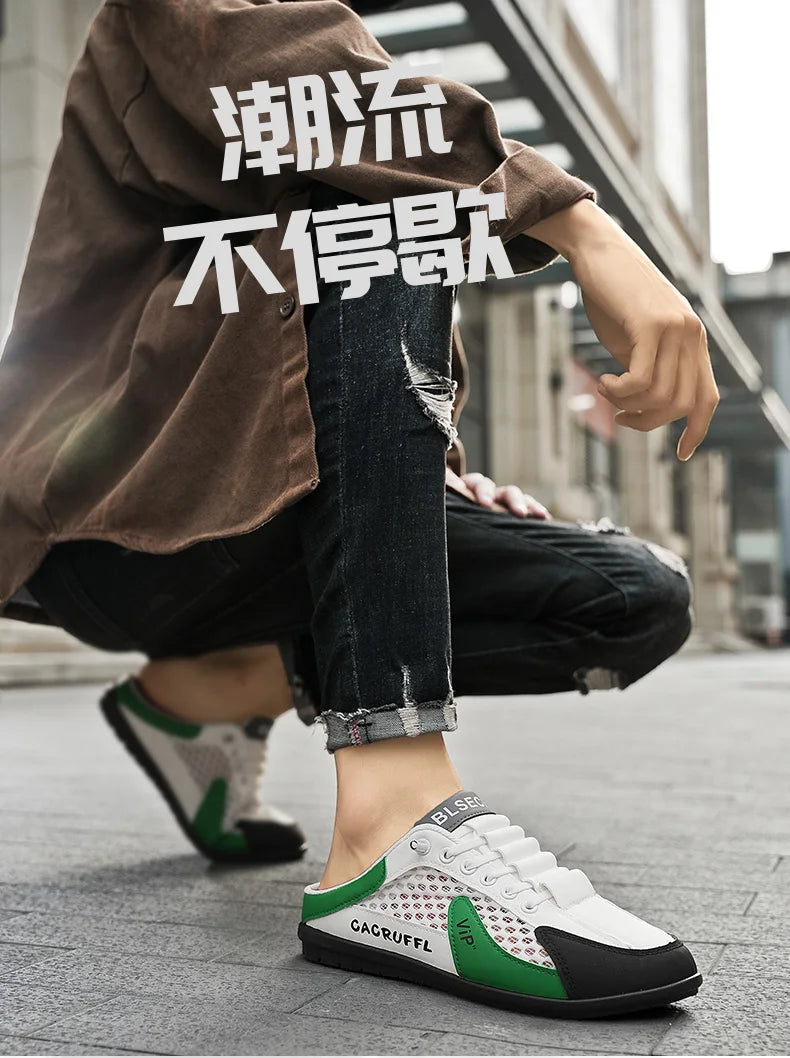 Zapatos de Hombre Estilo Verano 2026, Diseño Cerrado y Deslizante con Malla Transpirable, Mocasines Modernos y Transpirables