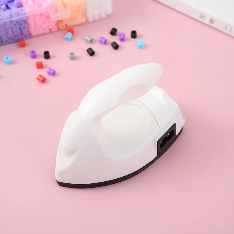 Mini hierro con enchufe europeo hecho a mano, herramienta de cuentas con fusible para manualidades, herramientas de costura de hierro creativas para planchar ropa, dispositivo de lavandería