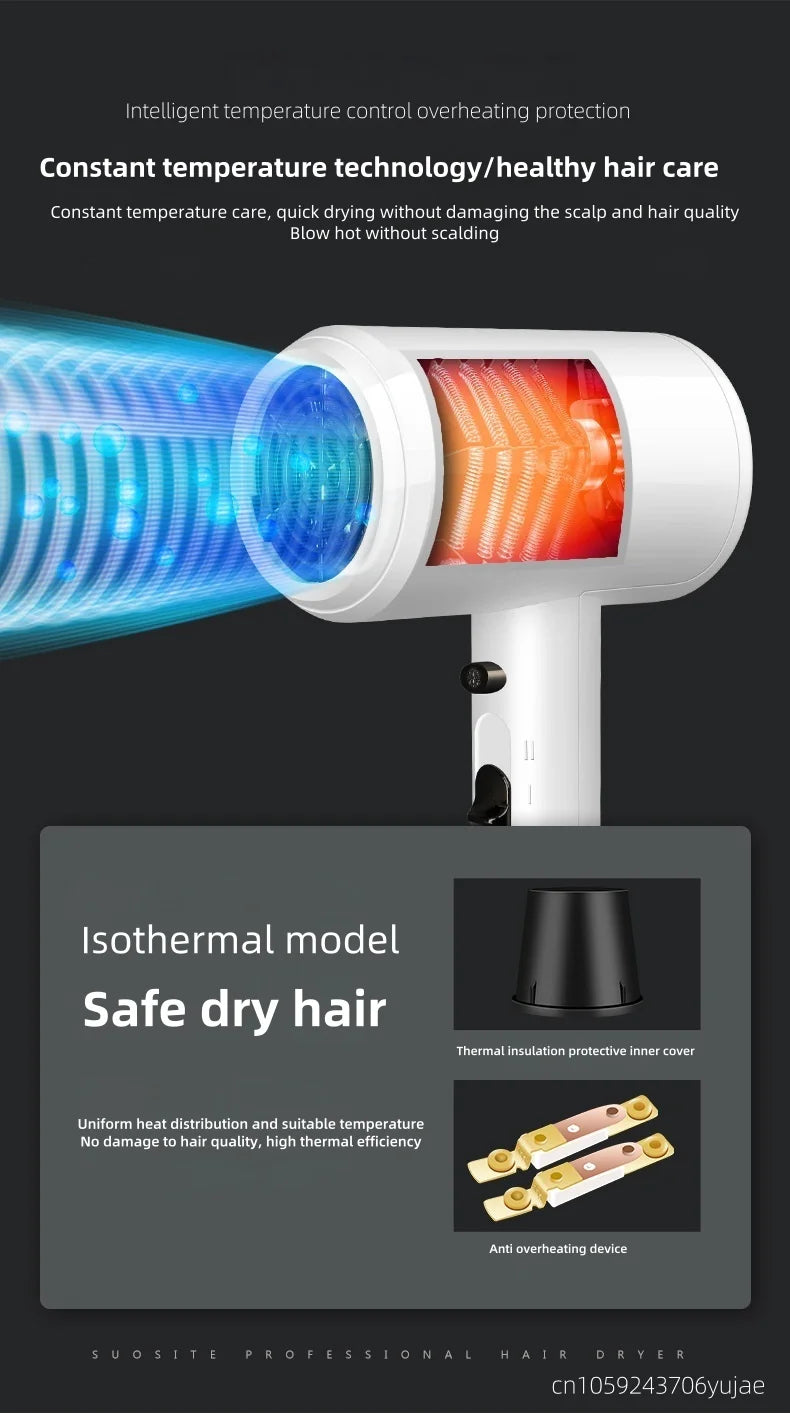 Secador de Pelo de Pared para Baño, de Alta Velocidad, Sin Perforaciones, para Hoteles Cinco Estrellas