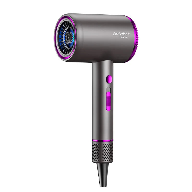 Secador de Pelo de Alta Velocidad de 110000 RPM con Luz Azul 3D de Iones Negativos, Cuidado del Cabello, Silencioso, Difusor para el Hogar y Salón de Belleza, 220V