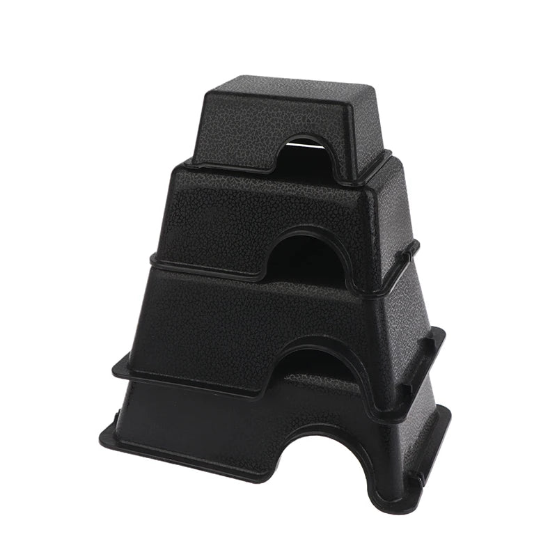 HUAHUACozy Hide Box para Reptiles; Cueva ventilada para geckos, serpientes, arañas, lagartos y insectos; Negro.HUAHUA
