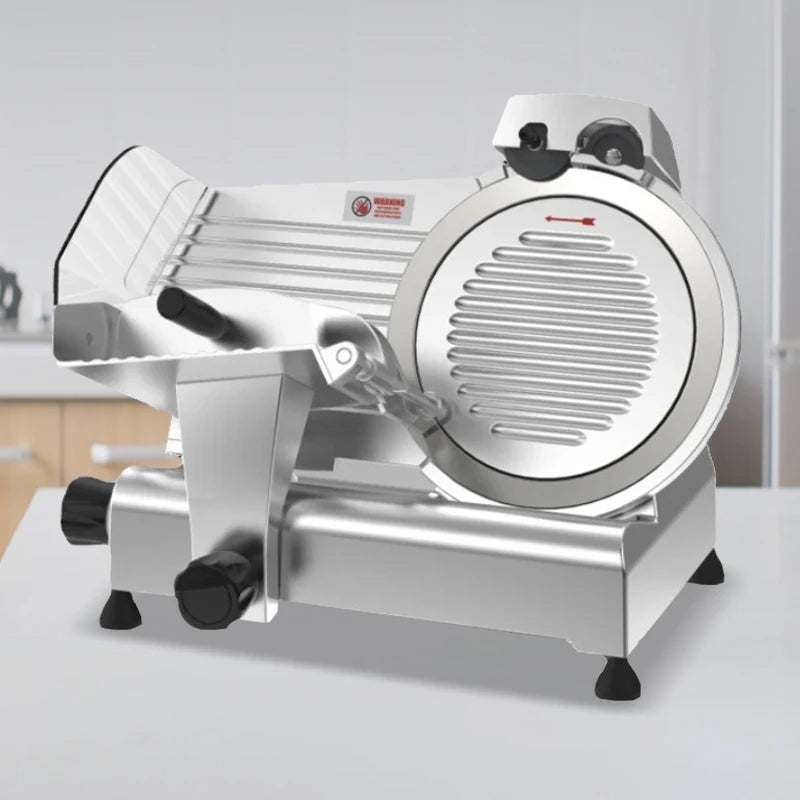 Cortadora de Carne Semiautomática de 10 Pulgadas, Juego de Cuchillos para Rebanar, Máquina Eléctrica para Cortar Carne Fresca y Congelada, Rollos de Cordero, Salchichas