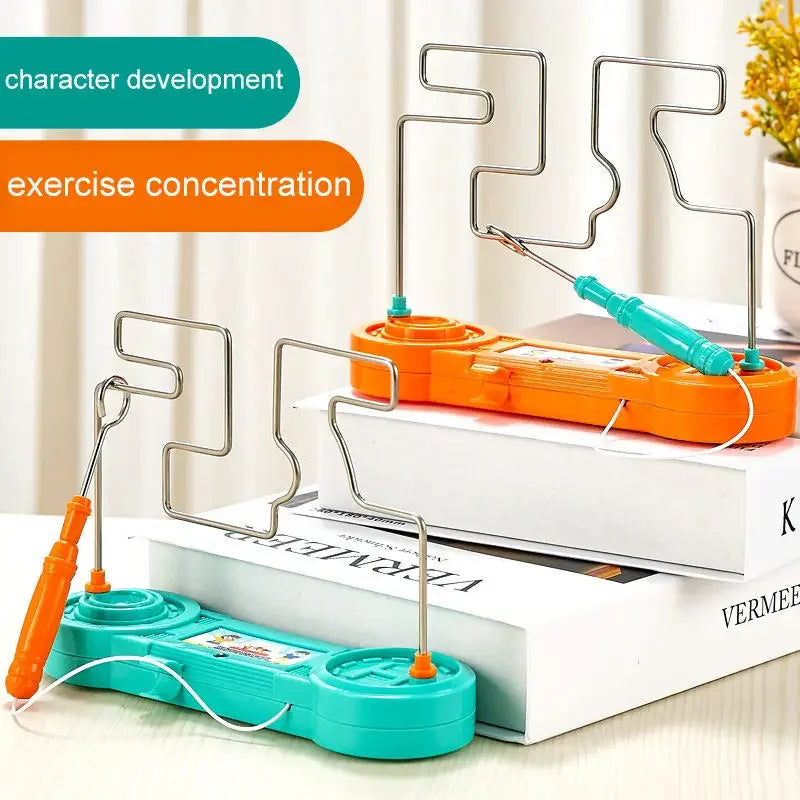 Laberinto táctil eléctrico de impacto de línea de fuego, rompecabezas interactivo para niños, regalo creativo, artefacto de enfoque, juego de entrenamiento de enfoque