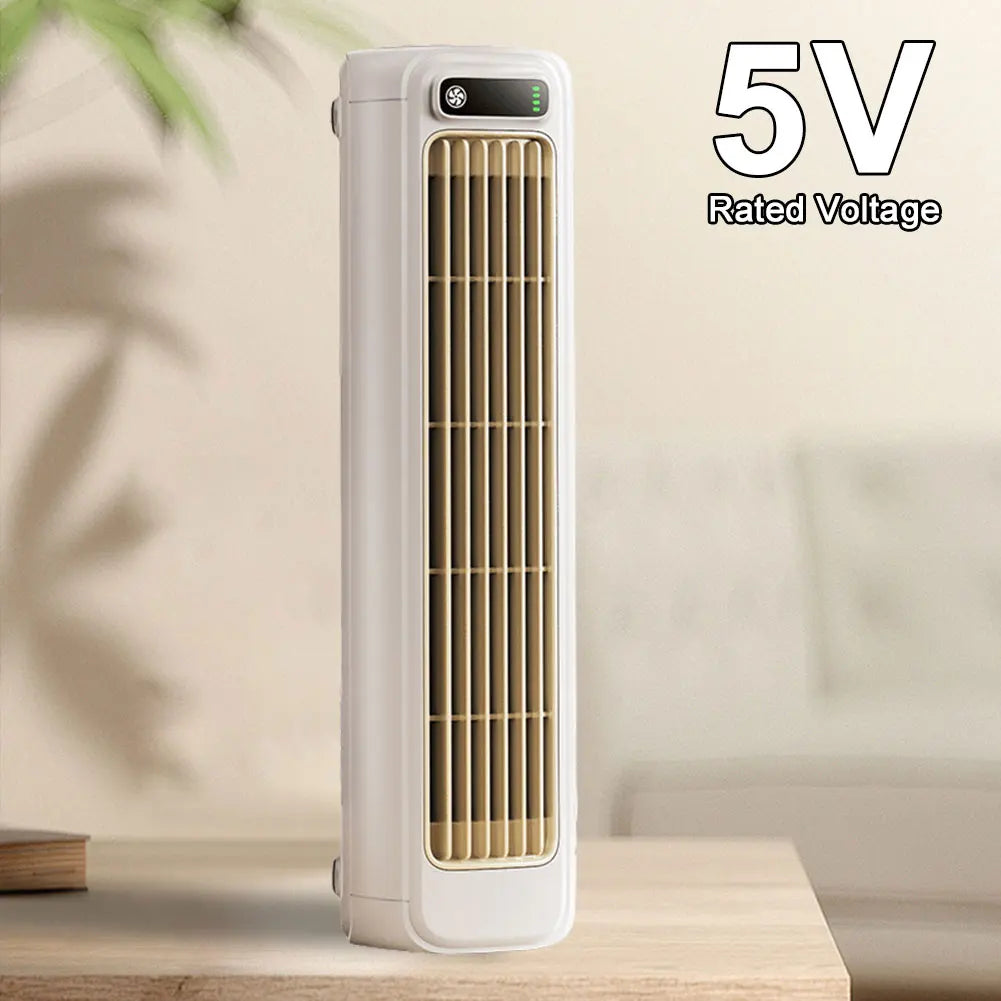 Ventilador de Torre portátil de 3 velocidades para escritorio, ventilador de pie silencioso, recargable, montaje en pared, para dormitorio, sala de estar y oficina