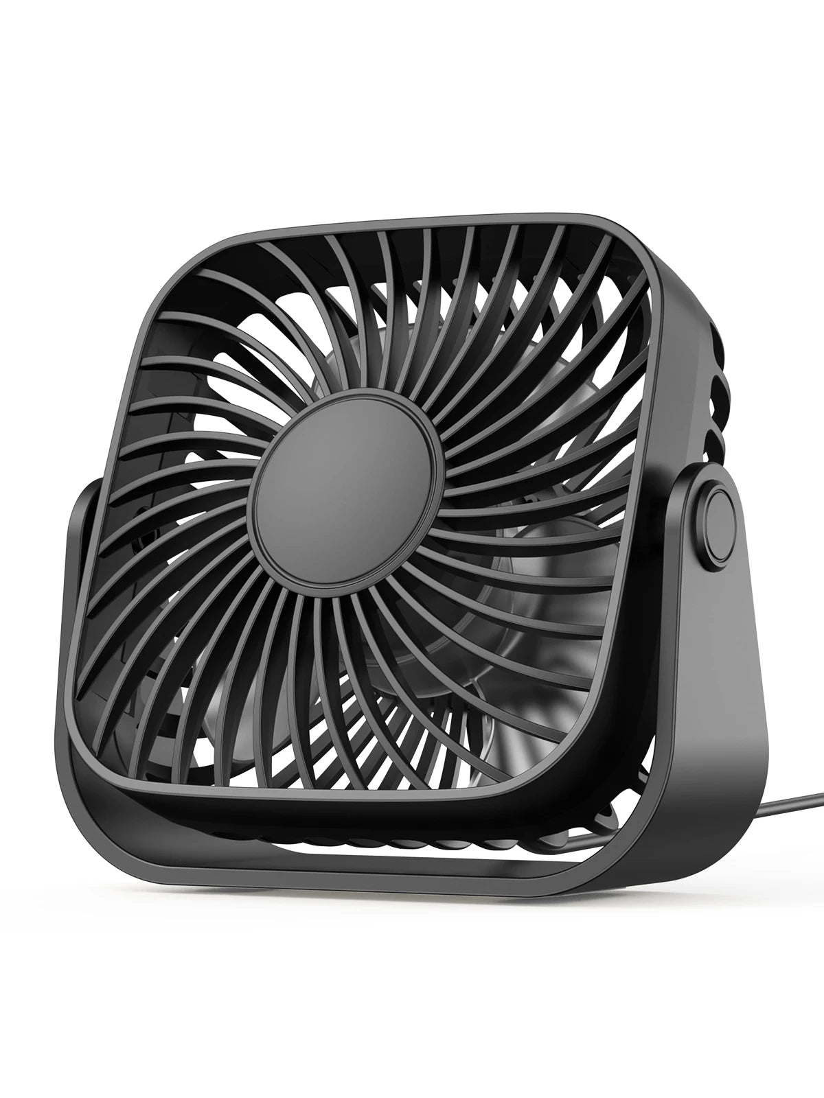 TOPK Mini ventilador portátil USB de 4 pulgadas para acampar, ventilador personal de mesa de escritorio silencioso de 3 velocidades, 360 ° Ajuste de ventiladores de pie para la habitación del hogar