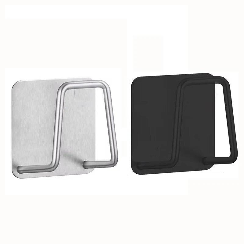 Soporte para esponjas de acero inoxidable, para esponjas de alambre de acero, para drenar y pegar en la pared interior del fregadero, suministros de cocina, 1 ud.