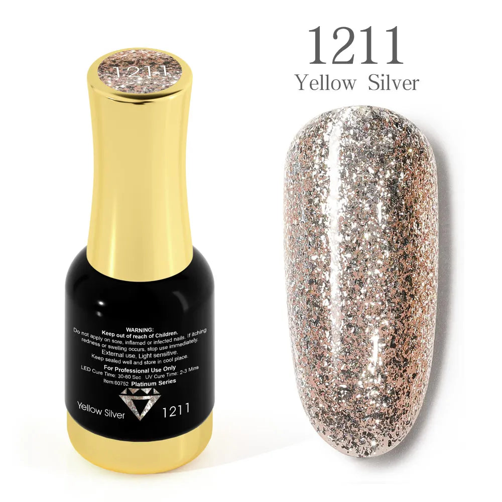 Venalisa-esmalte de Gel con purpurina, laca de Gel UV LED para manicura de uñas, autonivelante, supertextura, capa superior templada Nowipe, 12ml