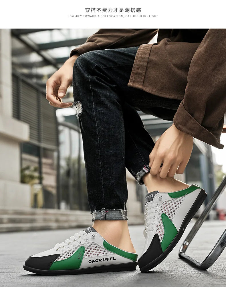 Zapatos de Hombre Estilo Verano 2026, Diseño Cerrado y Deslizante con Malla Transpirable, Mocasines Modernos y Transpirables