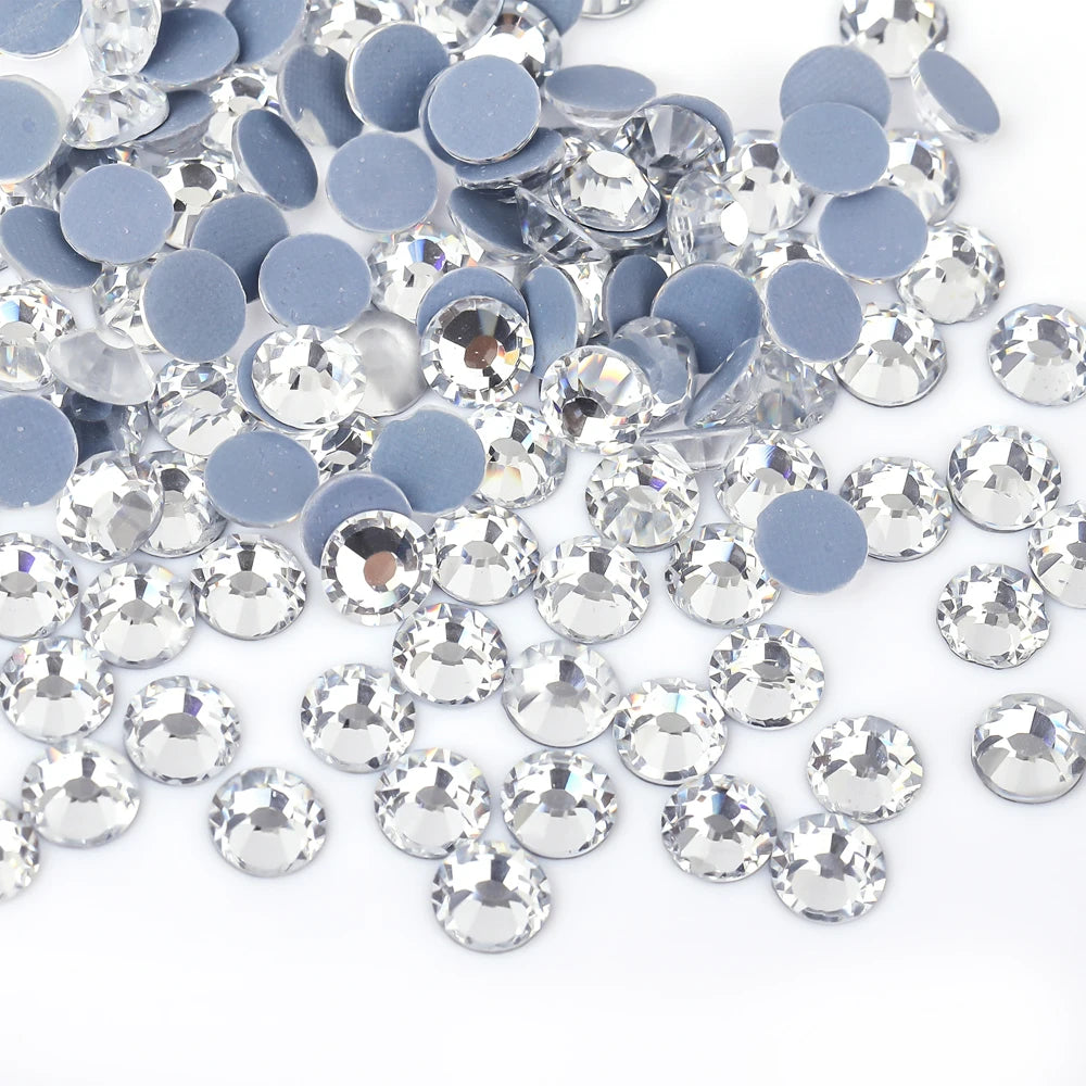 Diamantes de imitación de fijación en caliente para ropa de tela, cristal superbrillante, mejor calidad, DMC