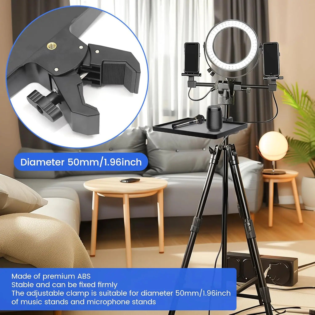 Soporte Universal Ajustable para Micrófono Miwayer, Plataforma para Tarjeta de Sonido de 225×165 mm, Base Antideslizante, Soporta 2.5 kg para Estudio/Escenario