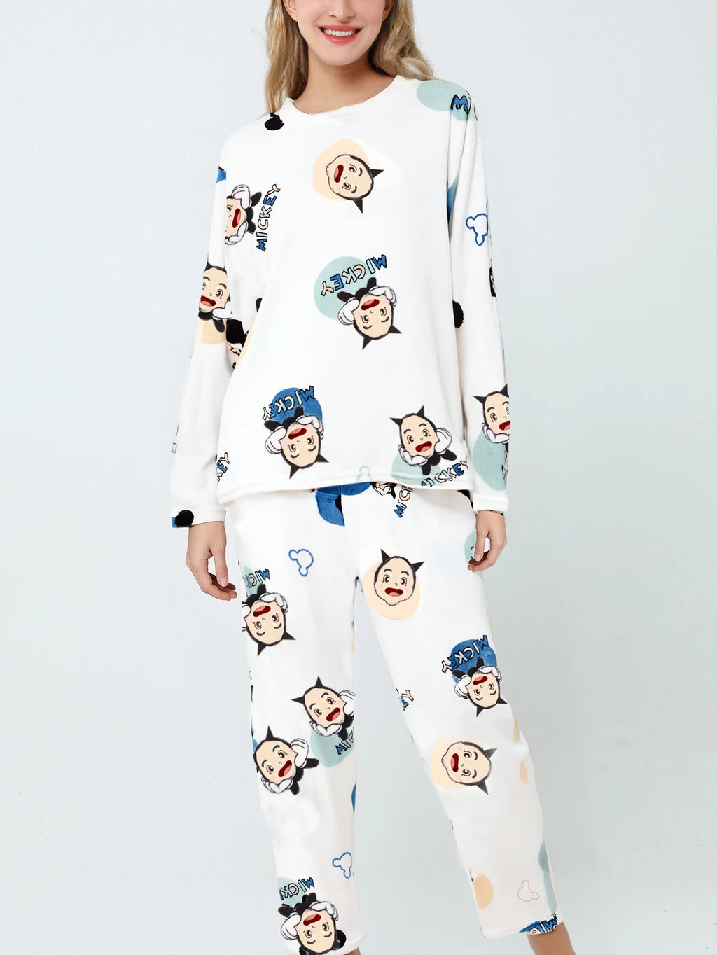Conjunto de Pijama de Franela para Mujer – Suave y Cálido, Ideal para el Invierno, Pijama Largo de Manga Larga y Pantalón Cómodo