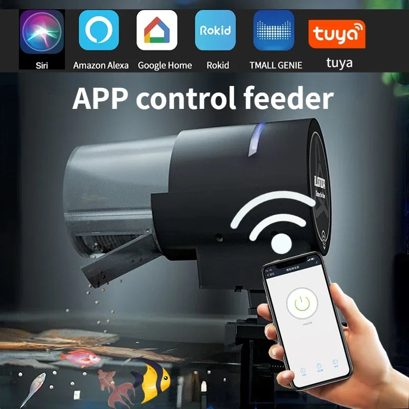 Alimentador automático de pecera, alimentador de sincronización inteligente, alimentador de peces dorados, aparato de alimentación de acuario de peces de gran capacidad
