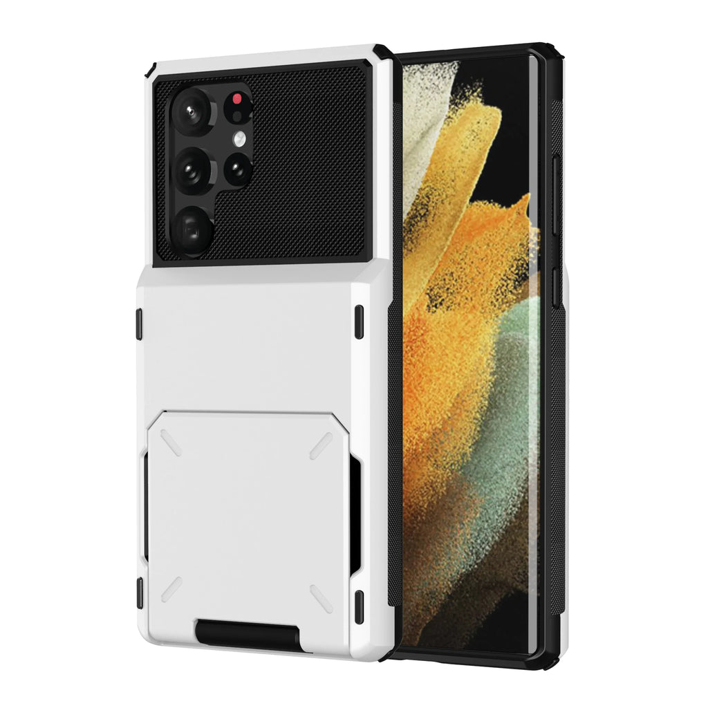 Para Samsung S25 Edge S24 S23 S22 Ultra S21 funda tipo billetera con tapa tarjetero bolsillo doble capa protectora de cuerpo completo parachoques duro