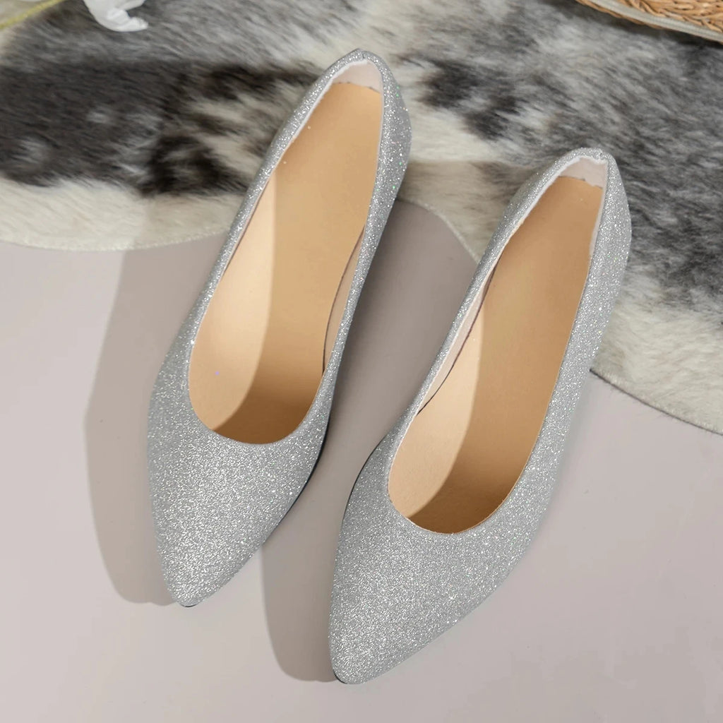 Nueva llegada 2024 zapatos de verano bonitos y a la moda con punta estrecha para mujer, zapatos planos de bailarina, zapatos informales cómodos para mujer