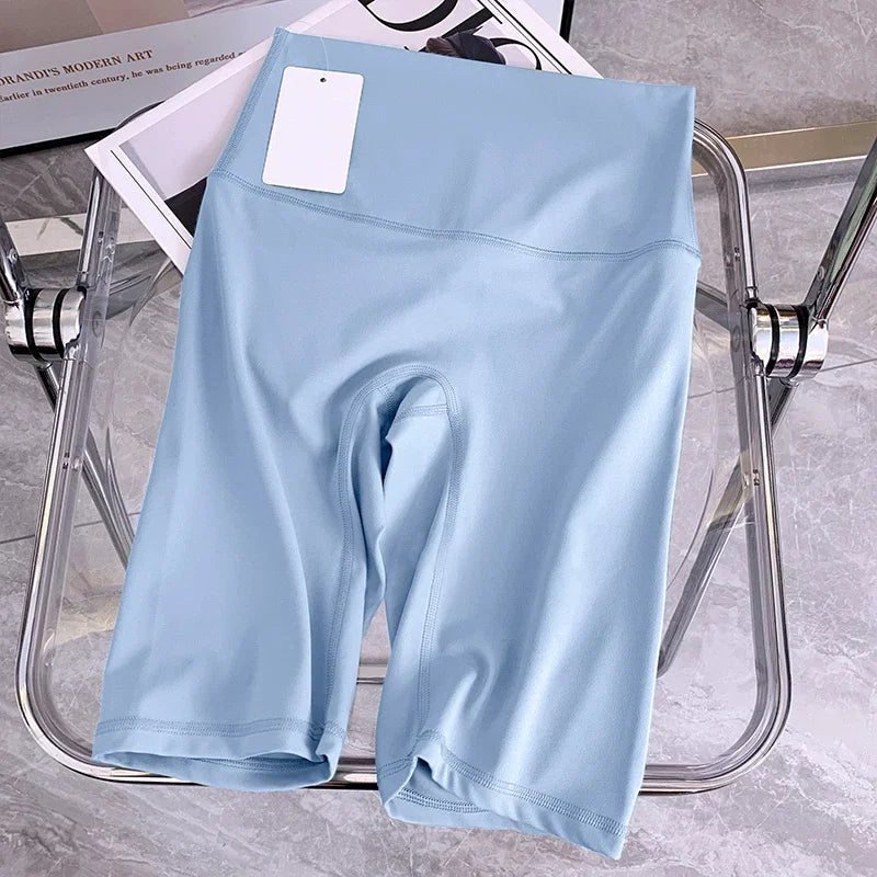 Pantalones cortos de Yoga de verano, mallas elásticas transpirables, mallas deportivas de secado rápido, Fitness, Yoga, ciclismo, pantalones cortos atléticos para gimnasio