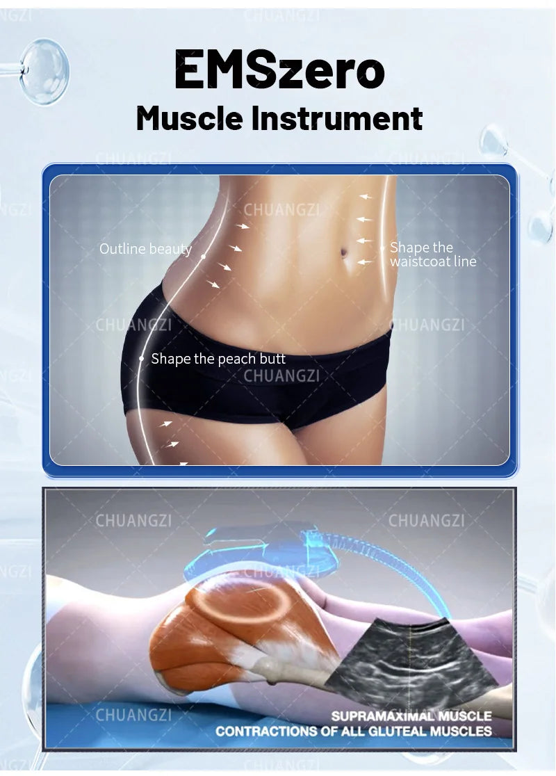Máquina esculpida EMSzero 15Tesla 6500w EMS RF adelgazamiento de grasa quema estimulación muscular escultura corporal 15 terapia electromagnética