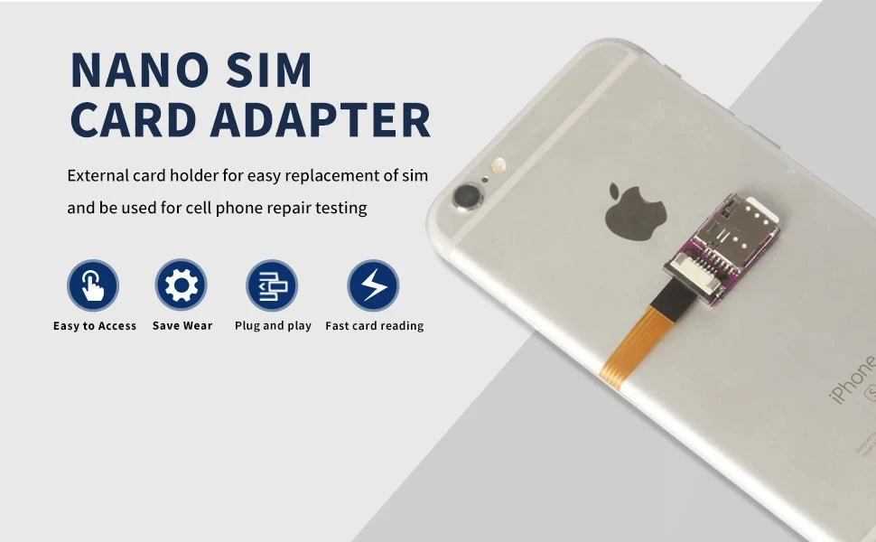 Herramienta de activación de tarjeta IC de teléfono móvil TPC, convertidor de expulsión de tarjeta Nano SIM, adaptador de expansión de tarjeta Nano SIM FPC, Cable flexible de 15cm