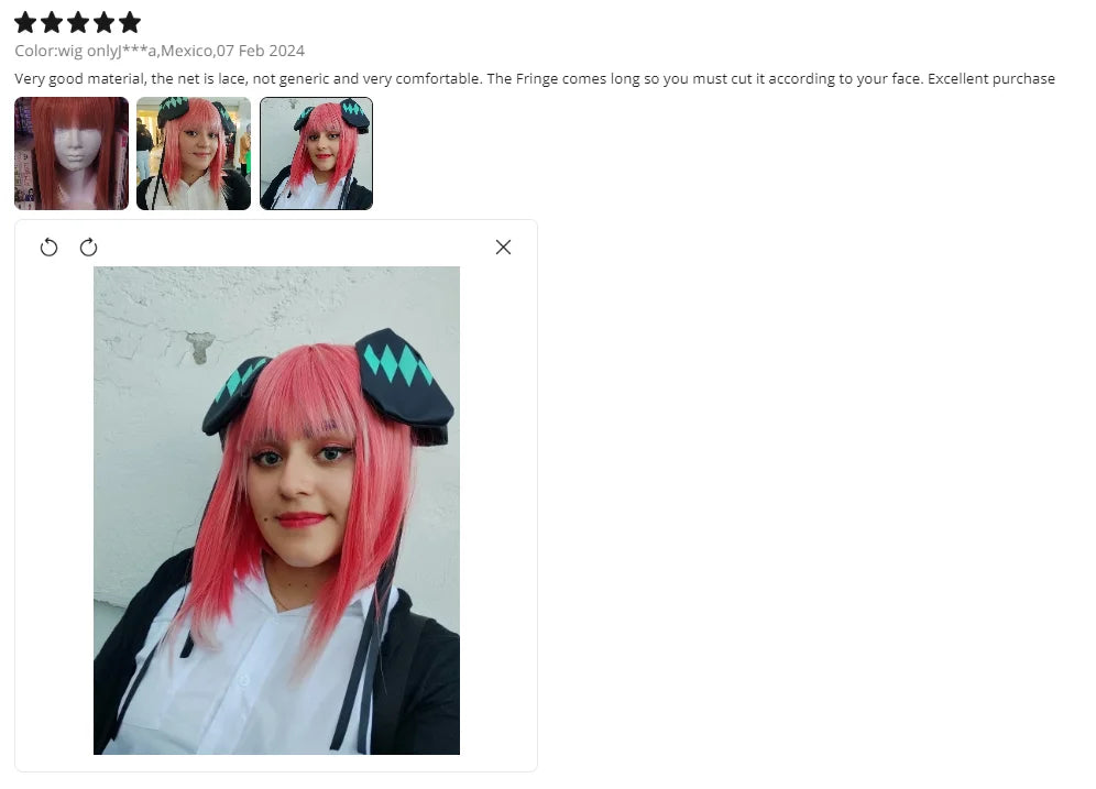 Peluca de Cosplay Nakano Nino de alta calidad para niñas, pelo largo de 38cm, juego de rol para fiesta de Halloween + gorro de peluca