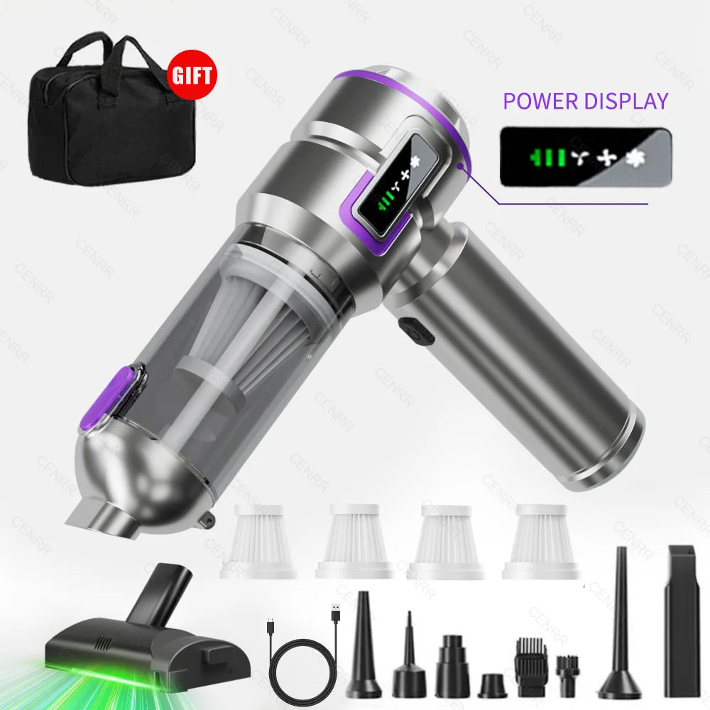 Aspirador de coche Mini potente 998000PA, electrodoméstico portátil, soplador de mano, aspirador para limpiador de coche