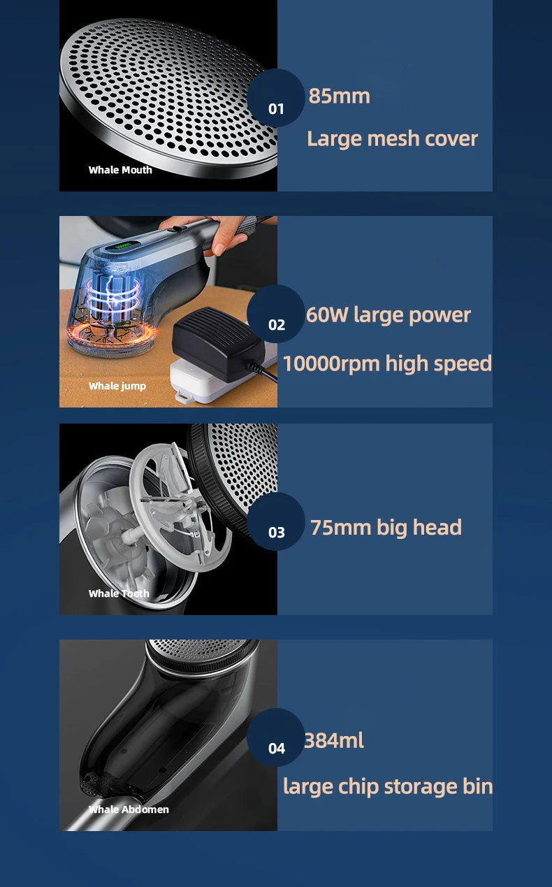 Máquina removedora de pelusas comercial de 60W, cortadora profesional de bolas de pelo, eliminador de pelusas eléctrico, limpiadores en seco, bola de afeitar