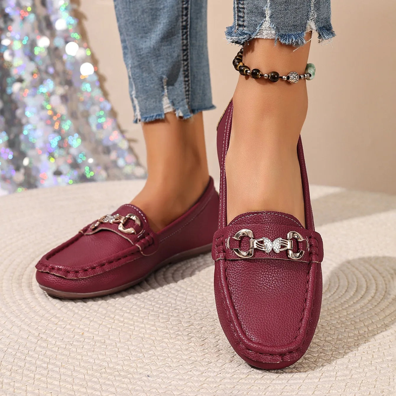 2026 nuevos zapatos planos de mujer primavera otoño Casual Slip on zapatos Mary Jane zapatillas de deporte de moda mujeres punta redonda sólida suela suave mocasines planos