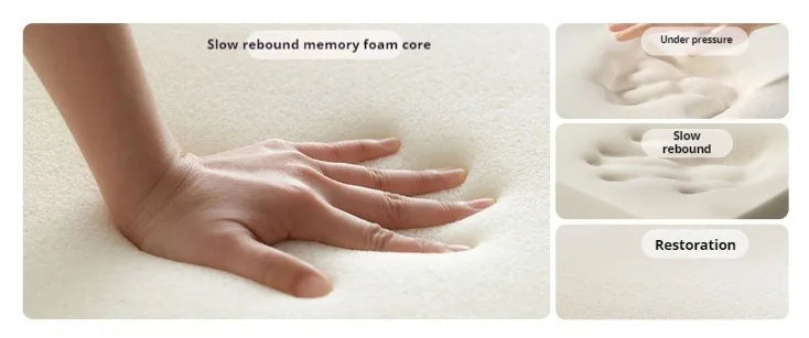 Cojín de asiento ergonómico de espuma viscoelástica gruesa para sillas de oficina: almohadilla para silla resistente con funda extraíble, ideal para la parte inferior de la espalda