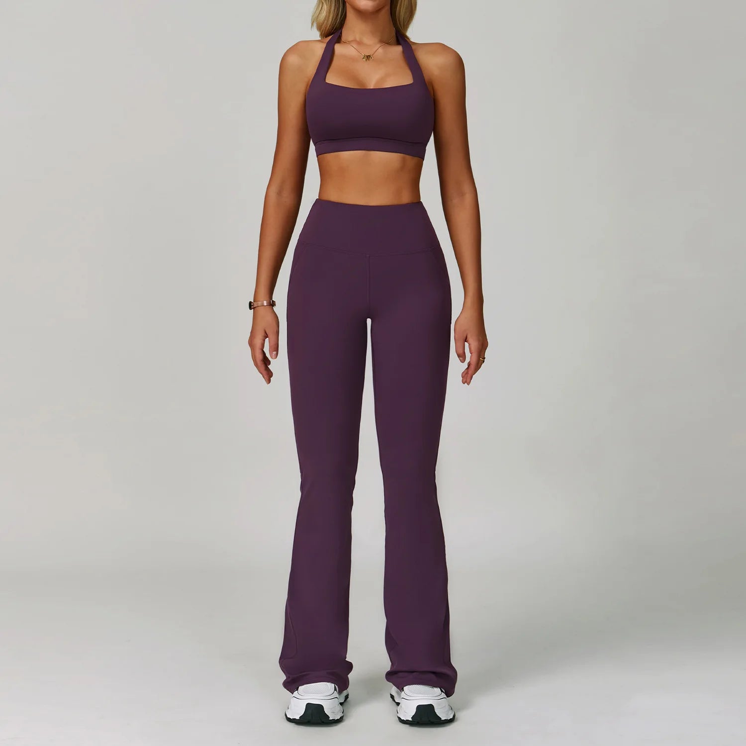 Conjuntos de 2 uds de chándal para mujer, ropa deportiva, conjuntos de Yoga, ropa deportiva, sujetador de entrenamiento, conjunto de mallas de cintura alta, ropa de gimnasio, trajes deportivos