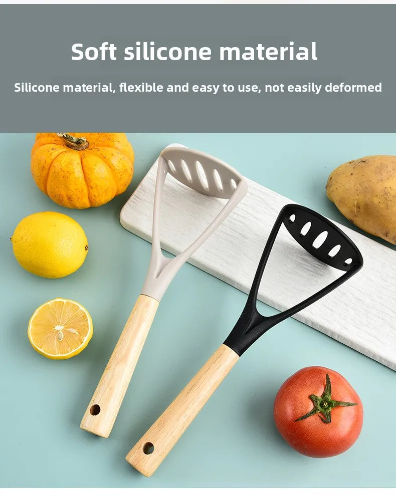 Herramientas de cocina transfronterizas, prensador de patatas de silicona, prensador de ajo, prensador de patatas resistente a altas temperaturas