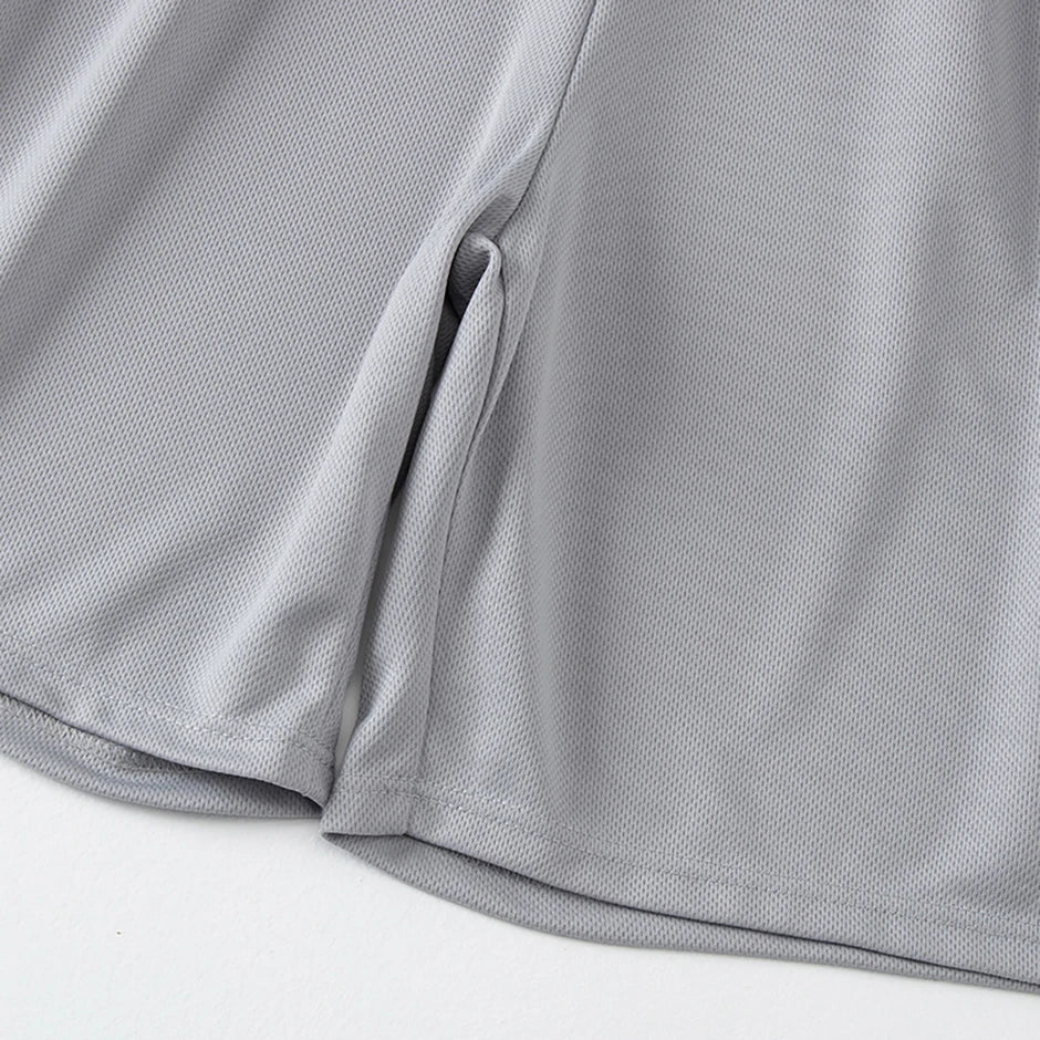 Conjunto de manga corta para hombre de las cuatro estaciones, camiseta estampada de secado rápido para deportes juveniles, Fitness, correr, cómodo e informal, 2 piezas