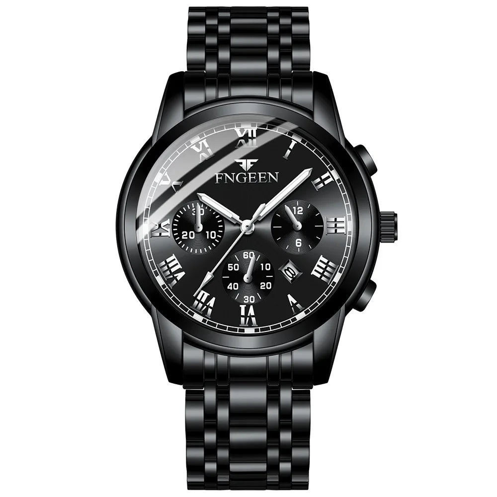 BINBONG, relojes para hombre 2023, marca superior de lujo, reloj con fecha resistente al agua, correa de acero para hombre, reloj de cuarzo informal, reloj de pulsera deportivo para hombre 4006