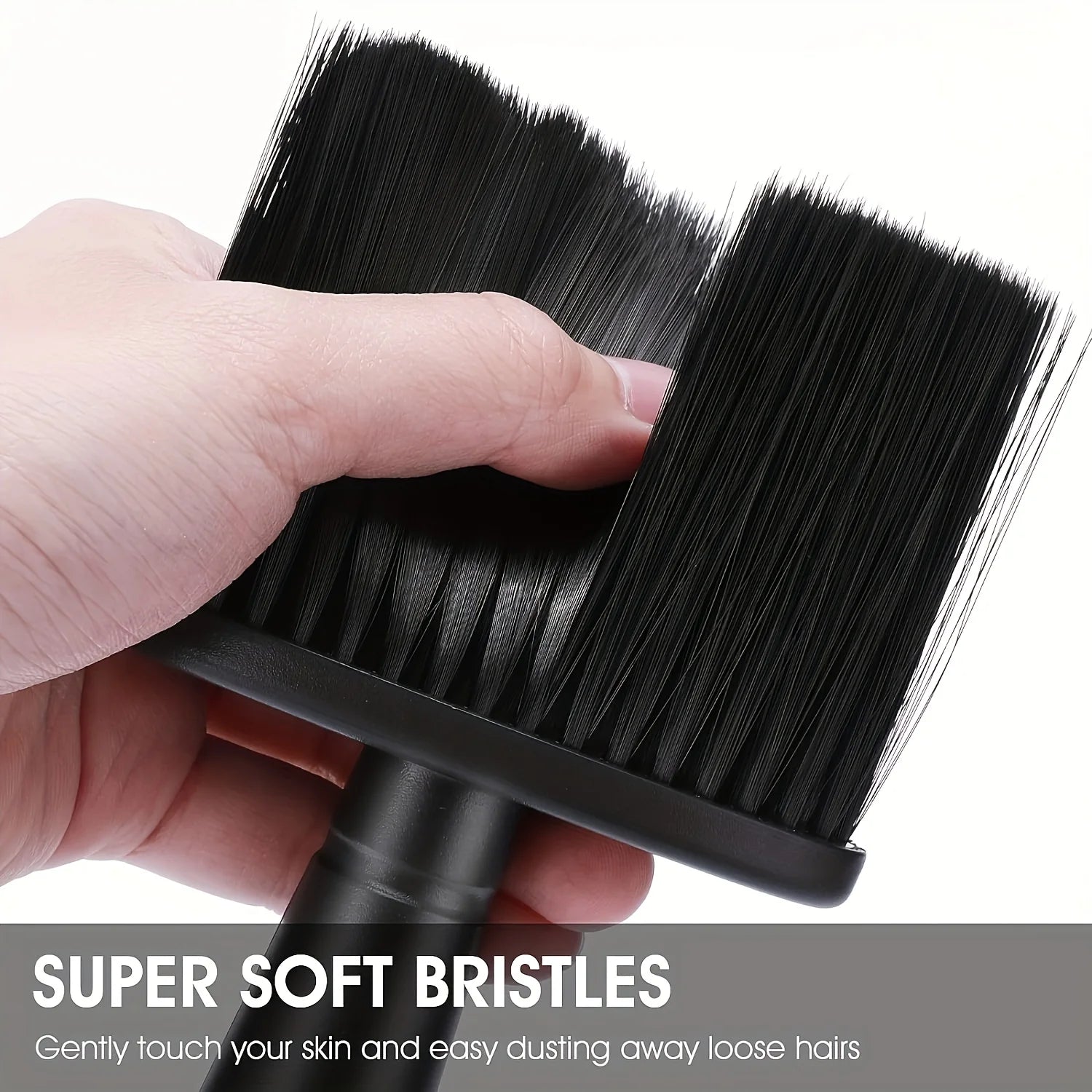 Cepillo de nailon suave para limpieza del cabello, plumero profesional para el cuello de peluquero, cepillo de limpieza multifuncional, adecuado para salón