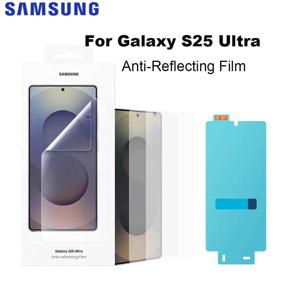2 uds Original SAMSUNG Galaxy S25 Ultra película antirreflectante Protector de pantalla de teléfono EF-US938CTEG
