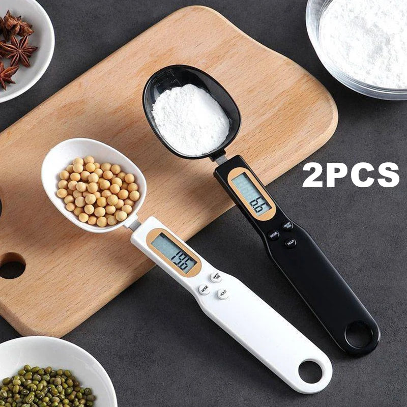 Mini báscula de cuchara báscula Digital de cocina báscula electrónica LCD para alimentos 0,1-500g cocina harina leche café en polvo cuchara medidora de peso