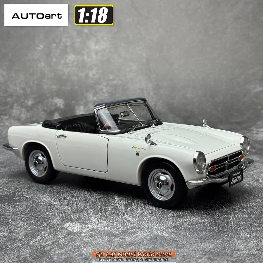 AUTOART 1/18 Honda S800 Coche Deportivo Convertible Modelo de Coche Enviar a un amigo Colección Personal Adorno Estático