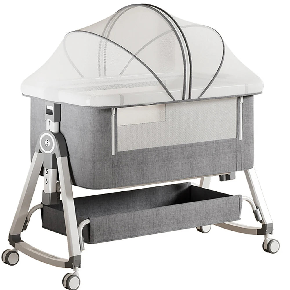 Cuna Multifuncional Segura para Bebés, Plegable, con Función de Balanceo, para Colocar Junto a la Cama, Portátil, para Recién Nacidos, para una Vida Familiar Más Sencilla