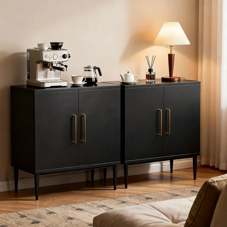 Aparador de Madera con Cajones, Almacenamiento con Patrón Geométrico, Estante de Cocina, Buffet para Café, Consola Georgina para Comedor y Sala de Estar