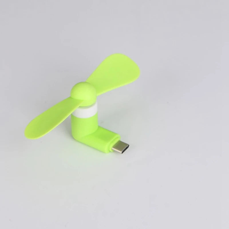 Mini ventilador portátil creativo para teléfono móvil, miniventilador de carga, ventilador de refrigeración del Tesoro, dispositivo USB, probador de ventiladores para tipo C