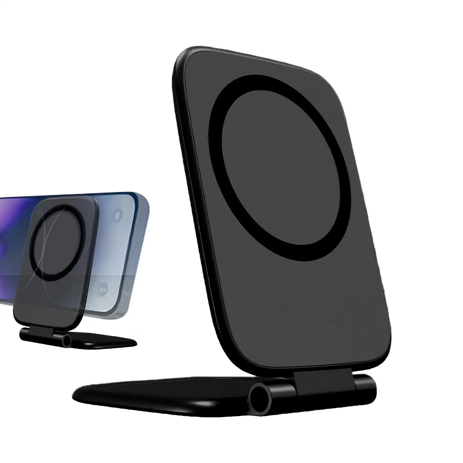Soporte Magnético para Teléfono de Coche, Ultrafino, Plegable, con Adhesivo para la Parte Trasera del Coche, Soporte Magnético para Escritorio