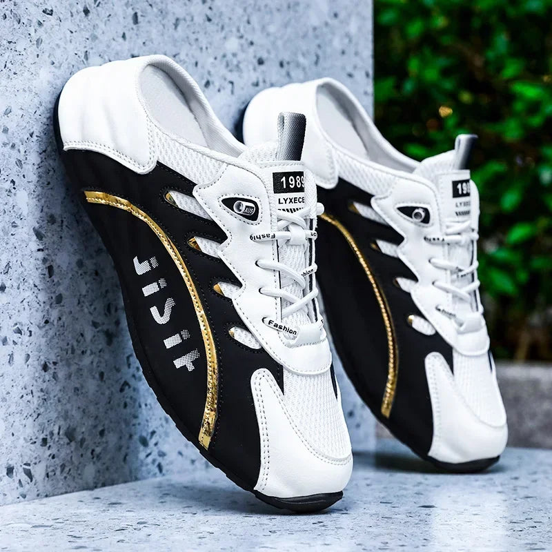 Zapatos informales ligeros y transpirables para hombre, medias zapatillas antideslizantes, zapatos perezosos, zapatillas cómodas para caminar, verano