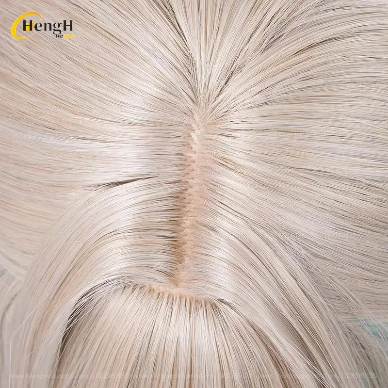 ¡Nuevo! Pelo sintético Anime largo 78cm gris verde peluca rizada Nene pelo resistente al calor fiesta mujer Cosplay pelucas de Anime
