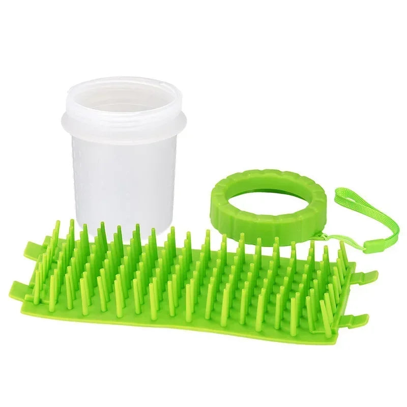 Taza para lavar los pies de mascotas, baño para perros, limpieza de belleza para mascotas, toallitas automáticas sin pies, portátil, limpieza de patas sucias para gatos, taza con cepillo de lavado