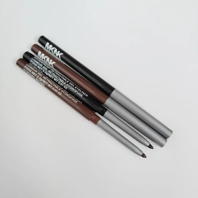 Lápiz Delineador de ojos negro resistente al agua, a prueba de manchas, de larga duración, crema marrón oscuro, delineador de ojos en Gel, maquillaje de ojos para principiantes, 1-3 unidades