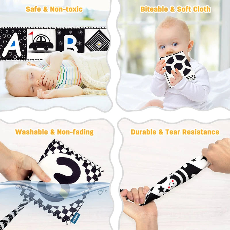 Libros suaves para bebés, juguetes 3D con tacto y sensación de tela arrugada, libros para bebés, niños, tacto y sensación arrugada, regalos para niños pequeños