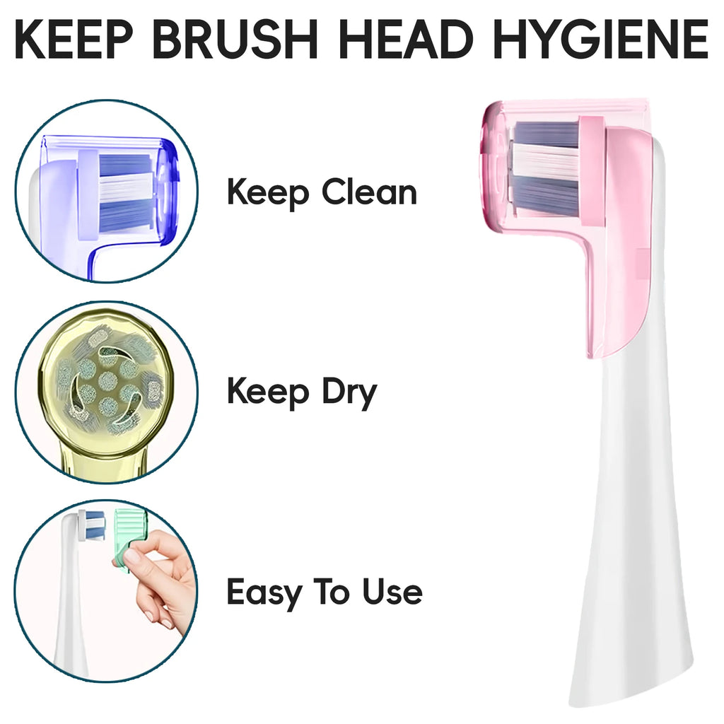 4 Uds. Compatible con cabezales de cepillo de dientes eléctrico Oral B iO, cubiertas a prueba de polvo, tapa protectora para todas las cabezales de cepillo de dientes redondos