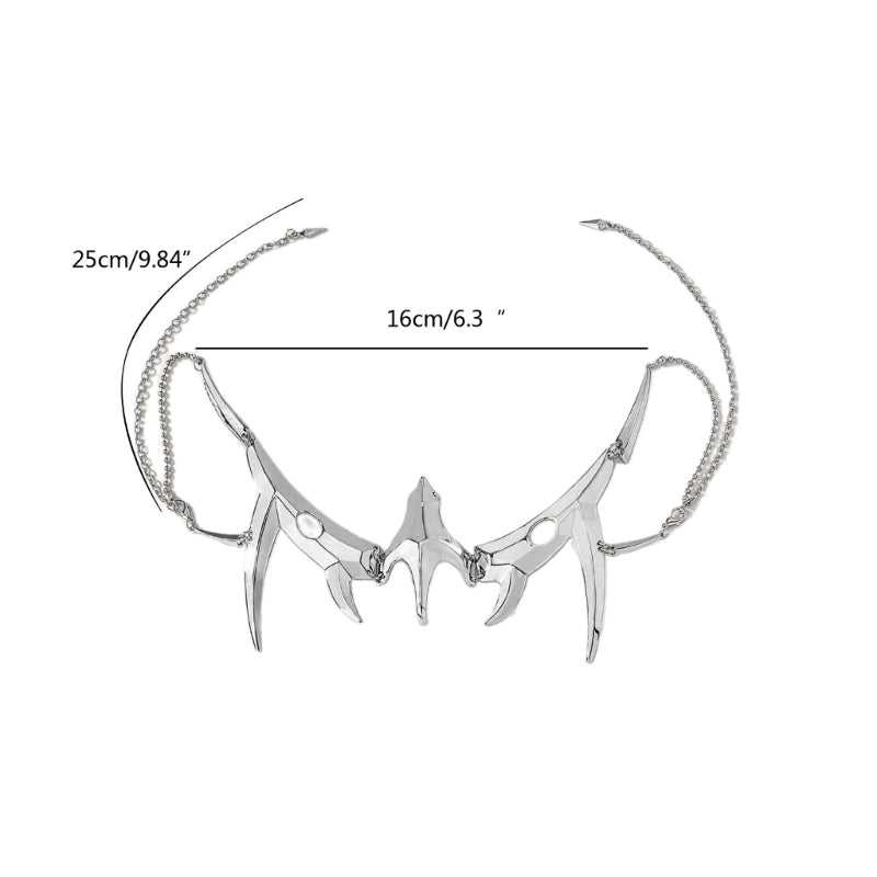 Pendientes de Metal para hombres y mujeres, Accesorios de Cara fluida de alienígena mecánico gótico, máscara Irregular Punk, joyería de fiesta de Halloween