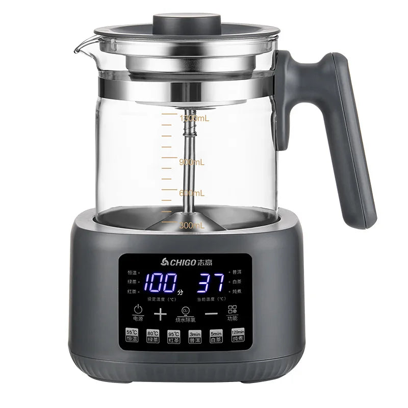 Hervidor de Agua Eléctrico Multifuncional de 1300 ml con Vaporizador, Regulador de Temperatura Constante para Leche de Bebé, Hervidor Termostático de 72 h