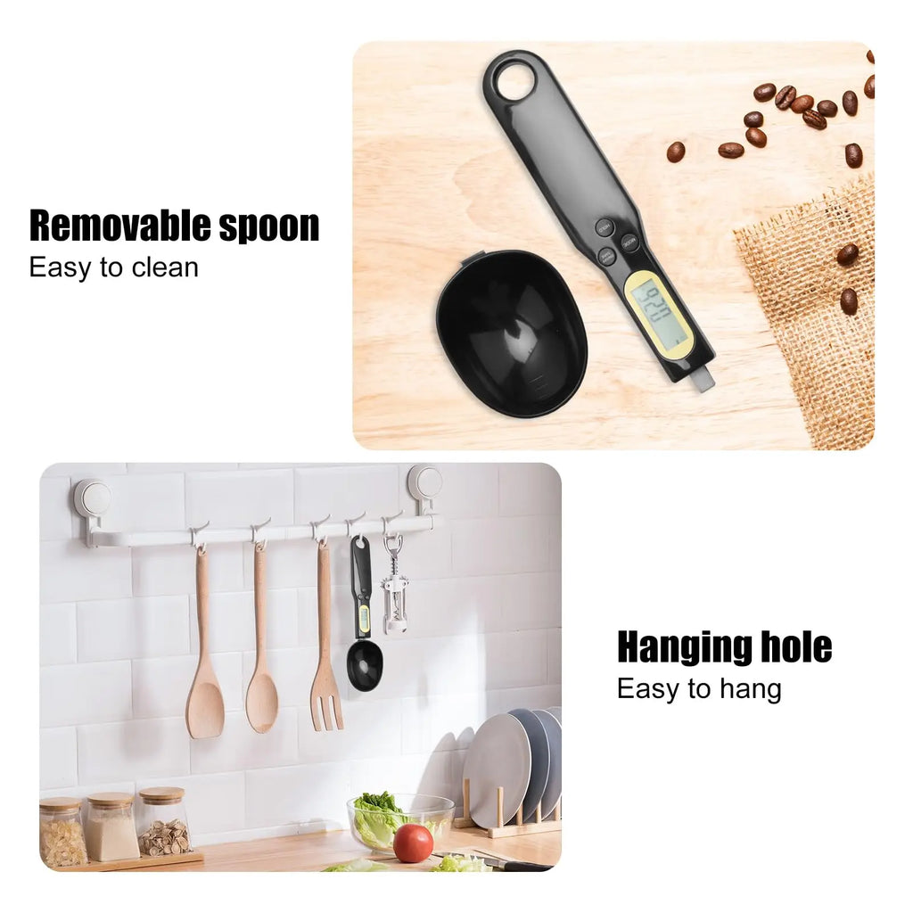 Báscula de Cocina Electrónica de 500g/0.1g, Báscula Digital LCD para Medir Alimentos, Harina, Cuchara Digital, Mini Herramienta de Cocina para Leche, Café