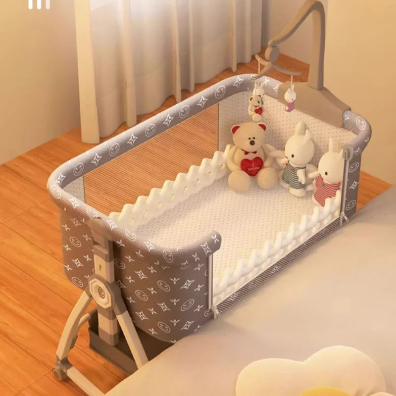 Cuna Portátil para Bebé, Cama Plegable Multifuncional, Cuna para Recién Nacidos, Cama Grande para Niños